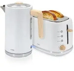 Briebe Nordic Set Toaster 2 Scheiben Breite Schlitze + Wasserkocher 1,7L