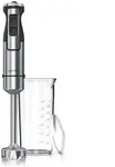Arendo Edelstahl P&uuml;rierstab mit Messbecher Handmixer - Stabmixer - stufenlose