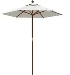 vidaXL Sonnenschirm mit Holzmast Sandfarben 196x231 cm