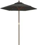 vidaXL Sonnenschirm mit Holzmast Anthrazit 196x231 cm