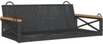 vidaXL H&auml;ngebank Schwarz 109x62x40 cm Poly Rattan