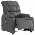 vidaXL Massagesessel Elektrisch Grau Kunstleder
