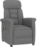 vidaXL Massagesessel Dunkelgrau 70.5 x 96.5 x 95 cm Polyester