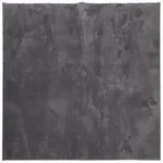 vidaXL Teppich HUARTE Kurzflor Weich und Waschbar Anthrazit 120x120 cm