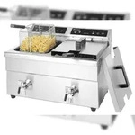 HENDI Doppel-Induktionsfritteuse, Edelstahl, 48.5 x 58 x 40.6 cm, 2 x 8 l,...