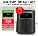 GOURMETmaxx Hei&szlig;luftfritteuse 4 l - Touch, Timer, 8 Programme und Shake-Reminder