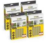 EASYmaxx Moskitonetz mit Magnetbefestigung - 150 x 130 cm - schwarz - 4er-Set