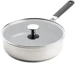 KitchenAid Classic Stainless Steel Pfanne 26cm silber - Antihaftbeschichtung