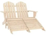 vidaXL Adirondack-Gartenbank 2-Sitzer mit Fu&szlig;teil Tannenholz