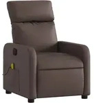 vidaXL Massagesessel Braun Kunstleder