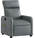vidaXL Massagesessel Grau Kunstleder