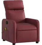 vidaXL Massagesessel Weinrot Kunstleder