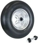 Baumarktplus Schubkarrenrad Vollgummi Pannensicher 4.80/4.00-8 mit Achse PU