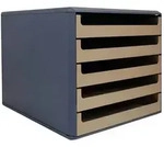M&M Schubladenbox karamell 30057652BE, DIN A4 mit 5 Schubladen, 1 St.