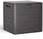 Prosperplast - WOODEBOX 140L Gartentruhe - 58,5x46x55cm in dunklem Ocker farbe