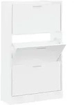vidaXL Schuhschrank Hochglanz-Wei&szlig; 63x24x103 cm Holzwerkstoff