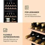 Klarstein Barossa 34 Duo Weink&uuml;hlschrank 34 Fl 80 Ltr 2 Zonen Touch-Steuerung