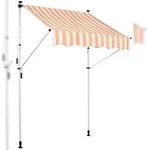 CLP Klemm-Markise Westerly 350x120 cm/wei&szlig;/gelb