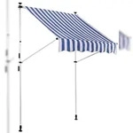 CLP Klemm-Markise Westerly 350x120 cm/wei&szlig;/blau