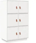vidaXL Highboard Wei&szlig; 67x40x108,5 cm Massivholz Kiefer