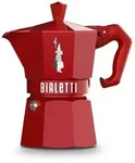 Kaffeekanne Moka Exclusive rot 3 Tassen - 13 cl Rund Aluminium Bialetti 14x10 cm