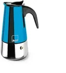 IBILI - Mocha Blue Express-Kaffeemaschine, 2 Tassen, 100 ml, Edelstahl, Geeignet f&uuml;r