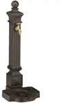 Relaxdays Standbrunnen antik, mit Wasserhahn & Becken, HxBxT: 82 x 29 x 33 cm,