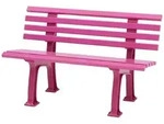 PROREGAL Gartenbank Antigua | 2-Sitzer | Flieder | HxBxT 74x120x54cm 