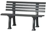 PROREGAL Gartenbank Antigua | 2-Sitzer | Graphitgrau | HxBxT 74x120x54cm 