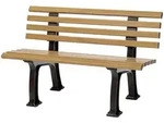 PROREGAL Gartenbank Antigua | 2-Sitzer | Holzoptik | HxBxT 74x120x54cm 