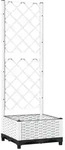 vidaXL Pflanzk&uuml;bel mit Rankgitter Wei&szlig; 40x40x121,5 cm PP