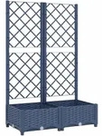 vidaXL Garten-Pflanzgef&auml;&szlig; mit Spalier Blaugrau 80 x 40 x 121,5 cm PP