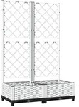 vidaXL Pflanzk&uuml;bel mit Rankgitter Wei&szlig; 80x40x121,5 cm PP