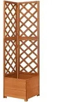 vidaXL Eck-Spalier mit Pflanzkasten 40x40x150cm Massivholz Tanne