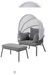 Leco Sessel mit Fu&szlig;hocker CLARA