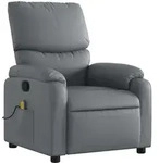 vidaXL Massagesessel Grau Kunstleder