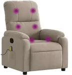 vidaXL Massagesessel Taupe Mikrofasergewebe