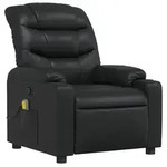 vidaXL Massagesessel Schwarz Kunstleder