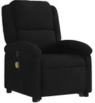 vidaXL Massagesessel mit Aufstehhilfe Schwarz Samt