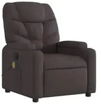 vidaXL Massagesessel Dunkelbraun Stoff