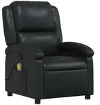 vidaXL Massagesessel Schwarz Kunstleder