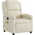 vidaXL Massagesessel Creme Kunstleder