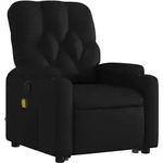 vidaXL Massagesessel mit Aufstehhilfe Schwarz Kunstleder