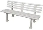 PROREGAL Gartenbank Antigua | 3-Sitzer | Wei&szlig; | HxBxT 74x150x54cm | UV-best&auml;ndiger