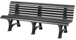 PROREGAL Gartenbank Jamaika | 4-Sitzer | Graphitgrau | HxBxT 80x200x64cm 