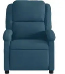 vidaXL Massagesessel Blau Samt