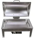 Airbrush-City Edelstahl Luxus Speisenw&auml;rmer Warmhaltebeh&auml;lter Chafing Dish 9,0
