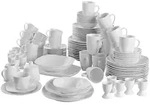 tectake Kombiservice Salerno, Porzellan, f&uuml;r 12 Personen, 100-teilig, 100 teilig,