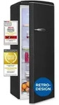 Exquisit Retro-K&uuml;hlschrank, ohne Gefrierfach, 229 Liter, gro&szlig;, 5 Ablagen,