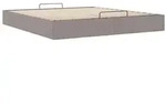 vidaXL Ottoman-Bett ohne Matratze Taupe 180x200 cm Stoff